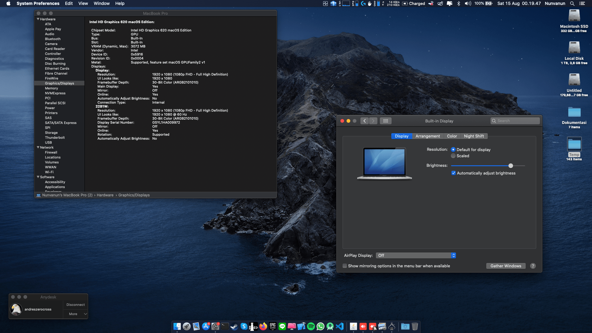 MSI GL62M 7RDX [KabyLake   Intel HD 630] 7